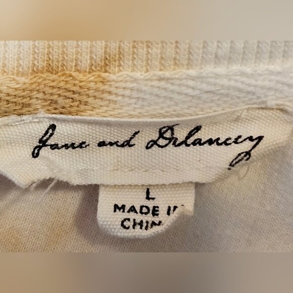 Anthropologie Jane & Delancey Tie-Dye Crewneck Sweatshirt with Ruched Sleeves - Picture 10 of 11